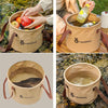 Outdoor Folding Bucket Travel Camping Portable Large Capacity Water Storage Bucket, Capacity: 10L Black