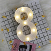 Digit 8 Shape Decoration Light, Dry Battery Powered Warm White Standing Hanging Holiday Light