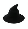 Halloween Personality Wizard Steeple Great Brim Wool Cap(Black)