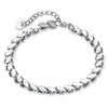 OPK GS1490 Simple Chain Stainless Steel Bracelet, Color: Steel Color