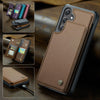 For Samsung Galaxy S25+ 5G CaseMe C22 Card Slots Holder RFID Anti-theft Phone Case(Brown)