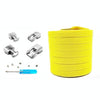 3 Sets SLK16 Metal Hook Lazy People Free-Tied Elastic Lace(Yellow)