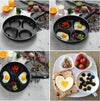 Multifunction Nonstick Frying Pan Aluminium Alloy 4 Units Cookware Fry Egg Pan Pancake Steak Pan for Gas Cooker(10 Inch Round)