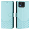 For Asus Zenfone 11 Ultra Honeycomb Embossing RFID Leather Phone Case(Mint Green)