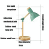 T1062 Dormitory Eye Protection Desk Lamp Bedroom Bedside Wood Lamp, Power source: EU Plug(Black)