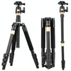 Q555 4-Section Folding Legs Aluminum Alloy Tripod Mount Monopod Holder with Ball Head