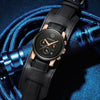 Ochstin 7232 Multifunctional Business Leather Wrist Wrist Waterproof Quartz Watch(Rose Gold+Black)