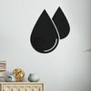 2pcs /Set Acrylic Water Drops Mirror Stereo Wall Stickers Living Room Bedroom Decorative Stickers Soft Mirror(Black)