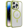 For iPhone 14 Pro Max Hardware Side Cooling Skin Feel Frosted Metal Lens Frame MagSafe Phone Case(Green)