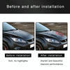 2 PCS Universal Car Air Intake Scoop Bonnet Hood Vent Louver Cooling Panel Trim Set(Carbon Fiber Black)