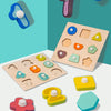 2 PCS Wooden Number Shape Matching Board(Shape Cognition)