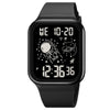 SKMEI 1863 Multifunctional Astronaut Student Digital Sports Square Watch(Black Black Machine)