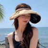 Black Gelatin Shell Shape Cap Dual-Use Headband Sunshade Hat Sunscreen Outdoor Sun Visor Hat, Size: M (56-58cm)(Khaki)