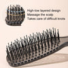 Layered Magic Wet Dry Comb Scalp Massage Comb(Home Transparent Gray)