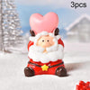 3pcs Christmas Lovely Micro Landscape Snow Ornament Decorative Accessories, Style: No.19 Holding Love Elderly