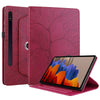 For Samsung Galaxy Tab S9 / S9 FE Tree Life Embossed Rotation Leather Tablet Case(Red)