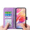 For Samsung Galaxy A36 Dierfeng Dream Line TPU Hybrid PU Leather Phone Case(Purple)