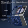For Samsung Galaxy Z Flip6 360 Rotation Ring Holder MagSafe Shockproof PC Phone Case(Royal Blue)