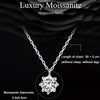 MSN003 S925 Sterling Silver Sparkling O Chain Necklace Moissanite Pendant