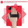 For Xiaomi Pad 7 / 7 Pro Rotatable Holder Silicone Hybrid PC Tablet Case with Shoulder Strap(Red)