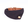 PU Leather Dog Collar, Navy, 1.3x34cm (Small/Medium)