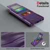 For Samsung Galaxy S25 Ultra 5G Vertical Flip Card Bag Holder Leather Phone Case(Purple)