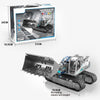 Children DIY Assembly Engineering Fleet Hydraulic Power Crawler Toy(Bulldozer)