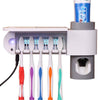 Automatic Toothpaste Dispenser Dental UV Ultraviolet Toothbrush Sterilizer Storage Holder (UK Plug)