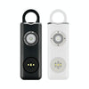 Rechargeable Personal Safety Alarm Keychain 130dB LED Light - Black