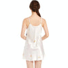 Sexy V-neck Crane Pattern Short Sling Skirt Pajamas, Size:S(White)