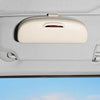 MCPP Car Multifunctional Glasses Case Car Visor Card Storage Sunglasses Holder(Beige White)