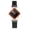 Ladies Diamond Dial Quartz Watch, Colour: Black