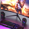 FOREV FV-209 One Pair Digital Mini Speakers Multimedia Colorful Lights Subwoofer Small Speaker