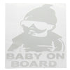 Baby On Board Pattern Vinyl Car Sticker, Size: 20cm x 13cm(White)