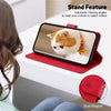 For Realme 13+ Global Cute Cats RFID Leather Phone Case(Red)