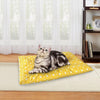 Large Yellow Plush Fleece Dog & Cat Bed - Warm Winter Pet Mat