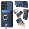 For Samsung Galaxy S25 Ultra 5G Retro Splitable Magnetic Card Bag Leather Phone Case(Blue)