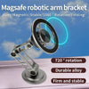 G188 Aluminum Alloy Adjustable Cellphone Stand Car Dashboard Magnetic Phone Holder(Silver)