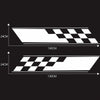 2 PCS/Set D-962 Checkered Flag Pattern Car Modified Decorative Sticker(White)