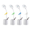WS-8010 LED Fan Desk Lamp Bedside Desk USB Folding Desk Lamp, Colour: Pen Holder White Fan Blade
