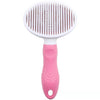Self-Cleaning Pet Grooming Comb for Cats & Dogs - Pink