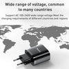 Yesido YC54 Dual USB-C / Type-C Travel Charger with 1m USB-C / Type-C to 8 Pin Cable, EU Plug (Black)