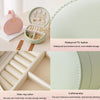 Jewelry Storage Case Portable Handbag Necklace Ring Earrings Travel Jewelry Box(Light Green)