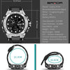 SANDA 739 Multifunctional Waterproof Sports Watch Chronograph Calendar Alarm Night Light Watch(Blue)