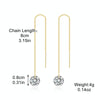 E2210-3 Vermiculite Long Ear Wire Women Simple Earrings