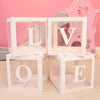 Wedding Birthday Party Decoration Transparent Letter Balloon Box(White Love)