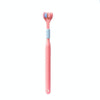 YALINA Three Sided Toothbrush Soft Hair 360 Degree V Shaped Toothbrush 418 Adult Pink