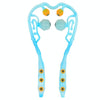 Manual Cervical Massager Home Multi-Function Shoulder And Neck Massage Roller, Shape: Strengthen Magnetic Therapy Blue