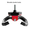 Motorcycle Electric Bike Item Movable Double Hooks Aluminum Helmet Hanger Modification Accessories(Black)
