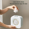 Large Capacity Kitchen Cling Wrap Organiser Wall Mounted Shower Cap Storage Shelf(White)